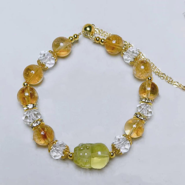 Bransoletka z naturalnego cytrynu PiXiu z Buddha Stones