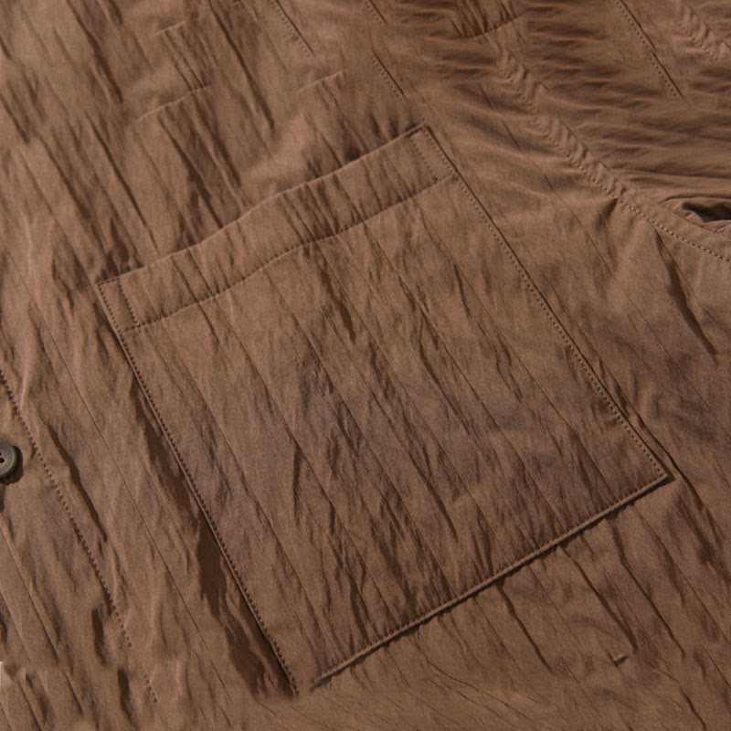 Koszula męska z długim rękawem i kieszenią Buddha Stones w jednolitym kolorze - image 10