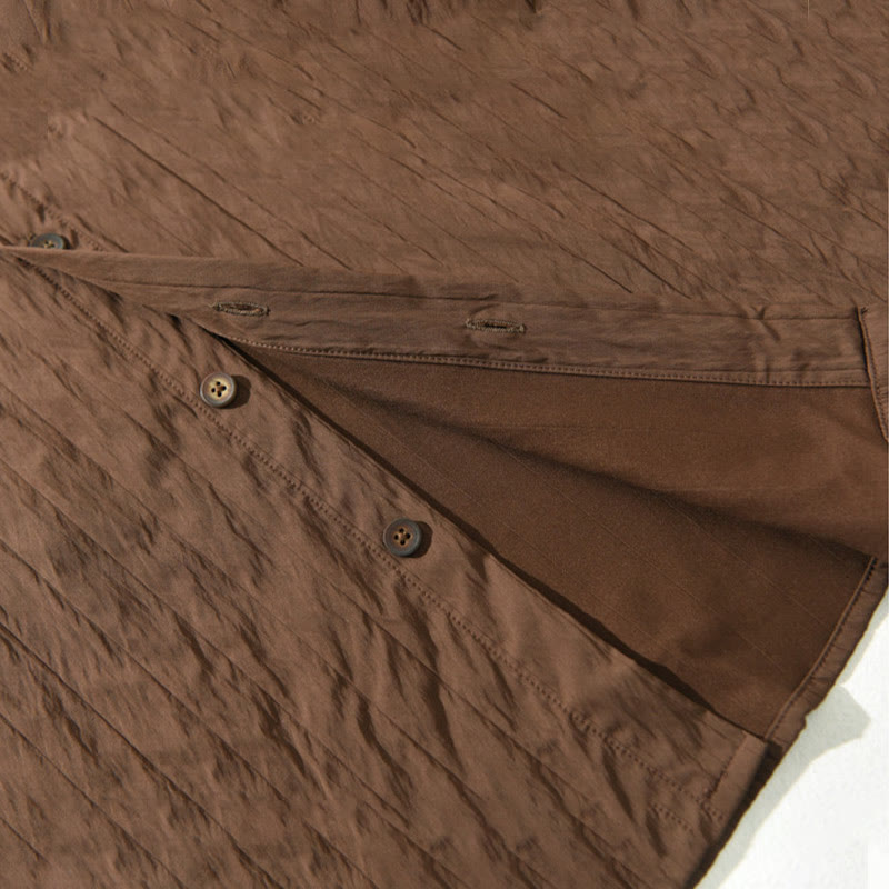 Koszula męska z długim rękawem i kieszenią Buddha Stones w jednolitym kolorze - image 11