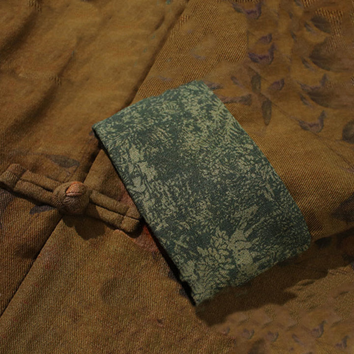 Buddha Stones Kwiat Żaba-guzik Tang Suit Bawełniana męska kurtka Koszula  - image 19