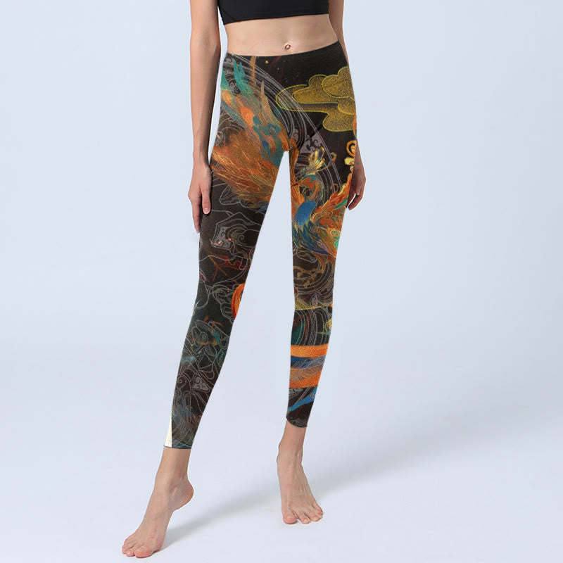 Leginsy do jogi damskie Buddha Stones Vibrant Phoenix Gym - image 6