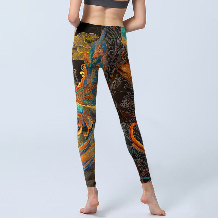 Leginsy do jogi damskie Buddha Stones Vibrant Phoenix Gym - image 7