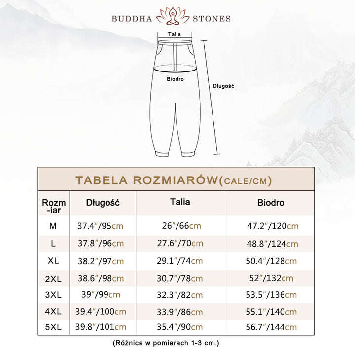 Buddha Stones Wzór Smoka Luźne Męskie Spodnie Harem Z Kieszeniami