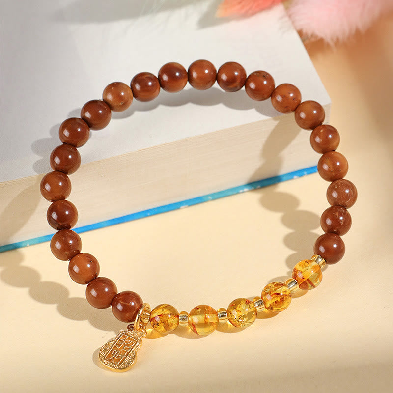 Buddha Stones Zielony Fantom Cytryn Rutilowany Kwarc Super Siedem Kryształów Pewność Przyciągaj Bogactwo Bransoletka