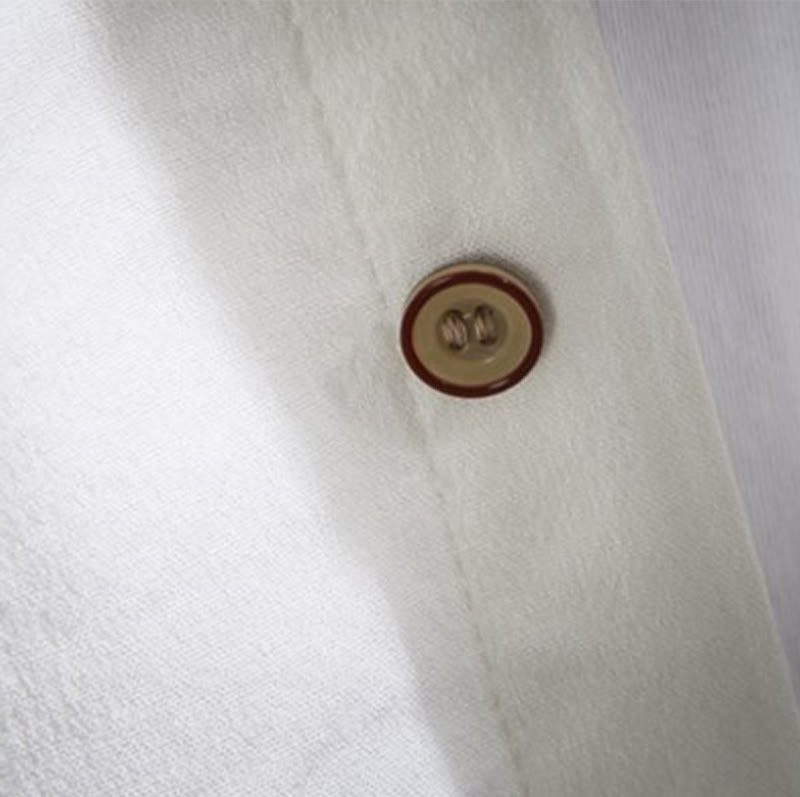 Koszula męska Buddha Stones Casual Solid Color z guzikami z przodu i rękawami trzy czwarte - image 5