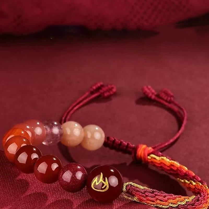 Buddha Stones Pięć Elementów Różnorodny Kryształ Agat Bogactwo Reinkarnacja Węzeł Warkocz Bransoletka