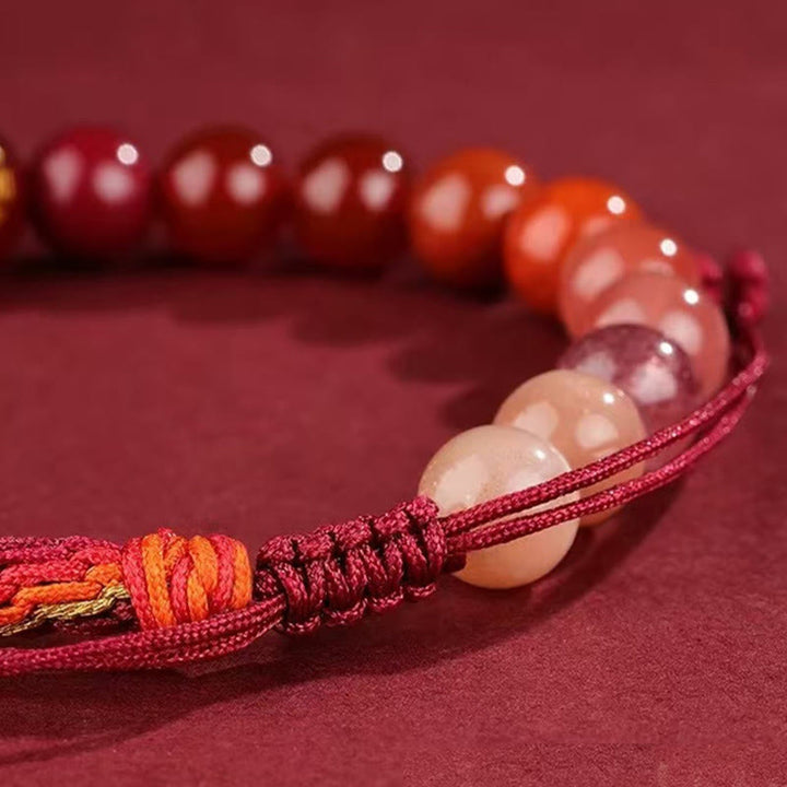Buddha Stones Pięć Elementów Różnorodny Kryształ Agat Bogactwo Reinkarnacja Węzeł Warkocz Bransoletka