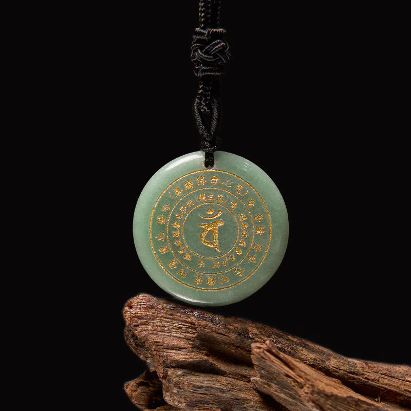 Buddha Stones Wajroczana Tathagata Sanskryt Mantra Różnorodny Kryształ Czarny Obsydian Zielony Awenturyn Siła Naszyjnik Wisiorek