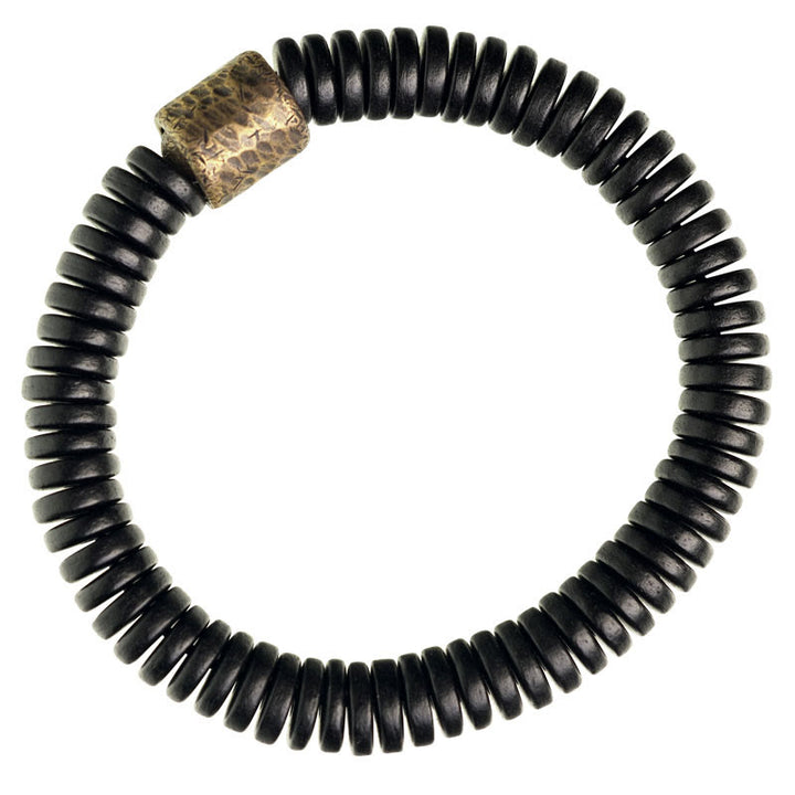Bransoletka Buddha Stones Ebony Wood Copper Brass Calm