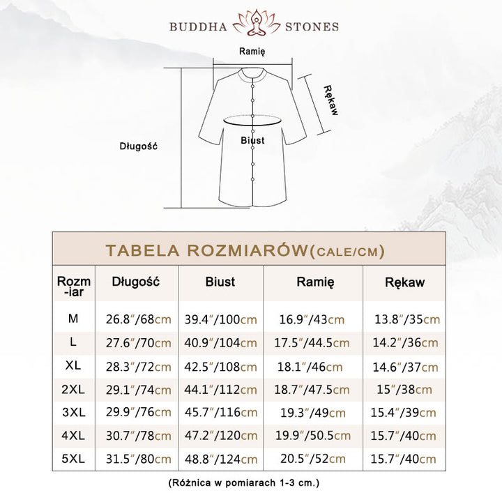 Koszula męska z krótkim rękawem z bawełny Buddha Stones Plain Color - image 5