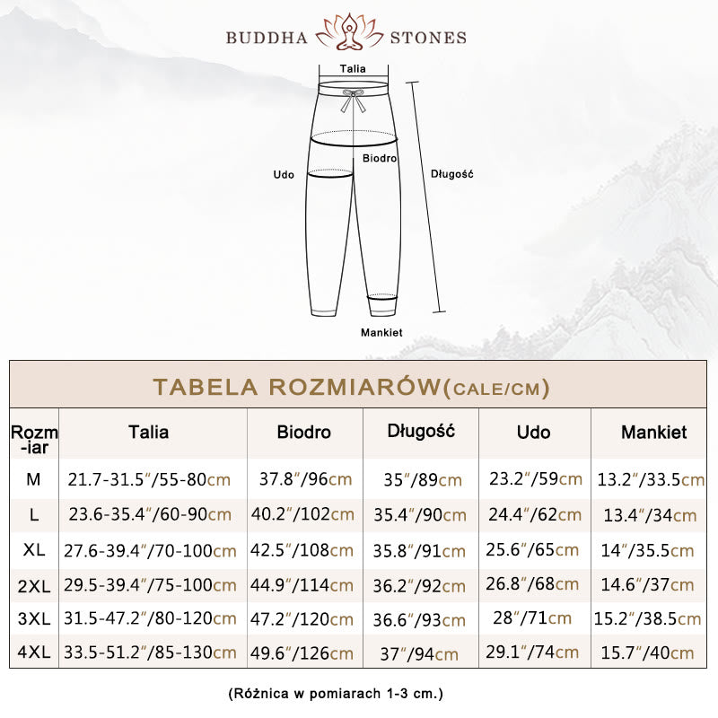 Spodnie haremowe damskie z bawełny ze ściągaczem i kieszeniami Buddha Stones Casual - image 5