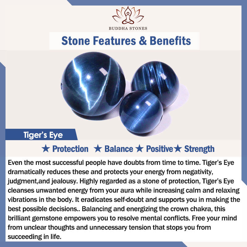Buddha Stones Kolorowe Tygrysie Oko Mrożone Kamień Czarny Magnetyt Tytan Stalowa Podwójna Ochronna Bransoletka