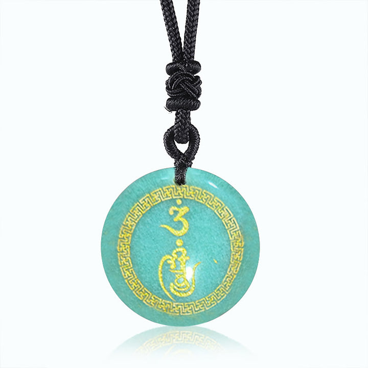 Buddha Stones Swastyka Wzór Wadżra Ochrona Mantra Naturalny Różnorodny Kryształ Czarny Obsydian Oczyszczający Naszyjnik Wisiorek