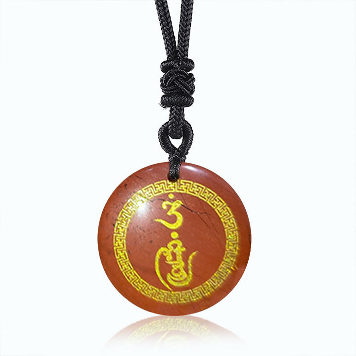 Buddha Stones Swastyka Wzór Wadżra Ochrona Mantra Naturalny Różnorodny Kryształ Czarny Obsydian Oczyszczający Naszyjnik Wisiorek