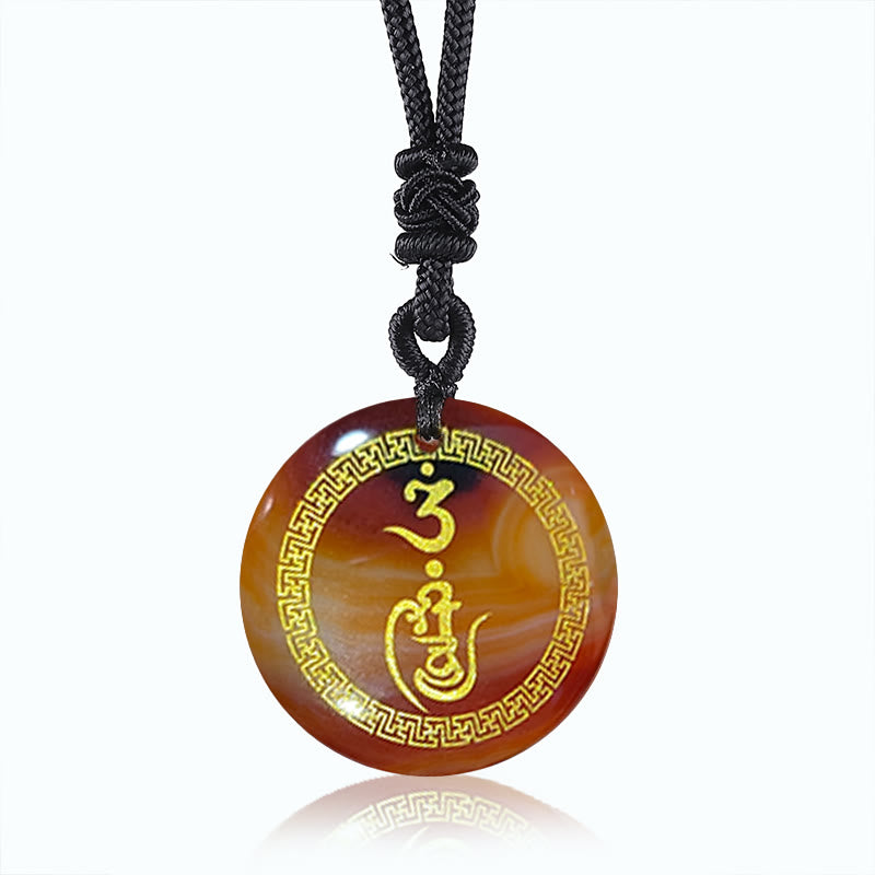 Buddha Stones Swastyka Wzór Wadżra Ochrona Mantra Naturalny Różnorodny Kryształ Czarny Obsydian Oczyszczający Naszyjnik Wisiorek