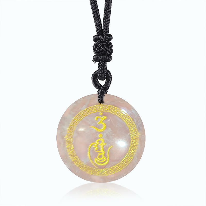 Buddha Stones Swastyka Wzór Wadżra Ochrona Mantra Naturalny Różnorodny Kryształ Czarny Obsydian Oczyszczający Naszyjnik Wisiorek