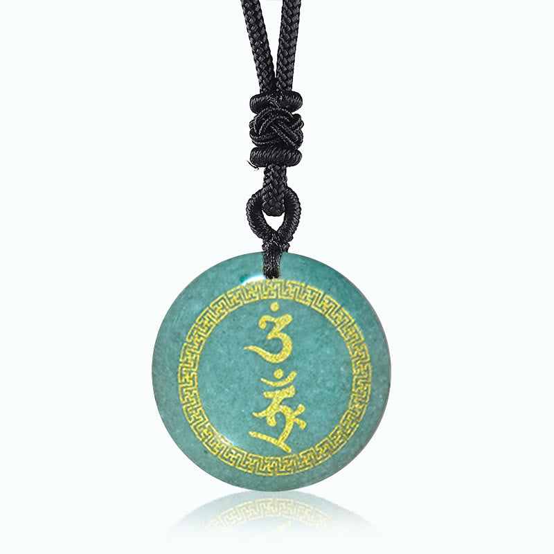 Buddha Stones otaczające wzór swastyki Wadżra Ochrona Mantra Naturalny Różnorodny Kryształ Czarny Obsydian Spełnienie Naszyjnik Wisiorek