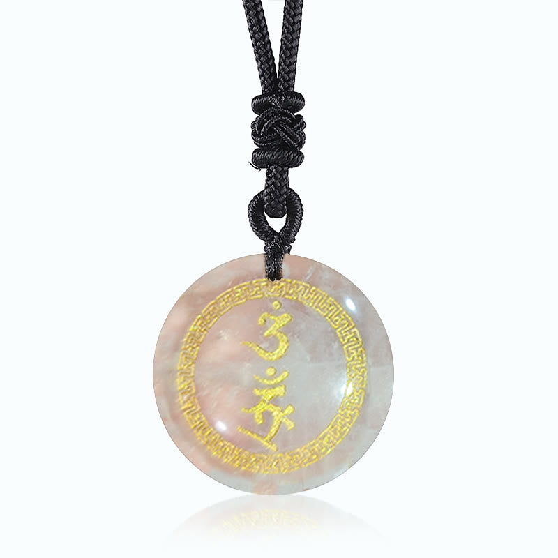 Buddha Stones otaczające wzór swastyki Wadżra Ochrona Mantra Naturalny Różnorodny Kryształ Czarny Obsydian Spełnienie Naszyjnik Wisiorek