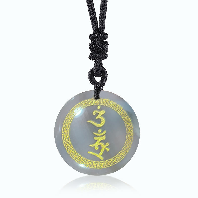 Buddha Stones otaczające wzór swastyki Wadżra Ochrona Mantra Naturalny Różnorodny Kryształ Czarny Obsydian Spełnienie Naszyjnik Wisiorek