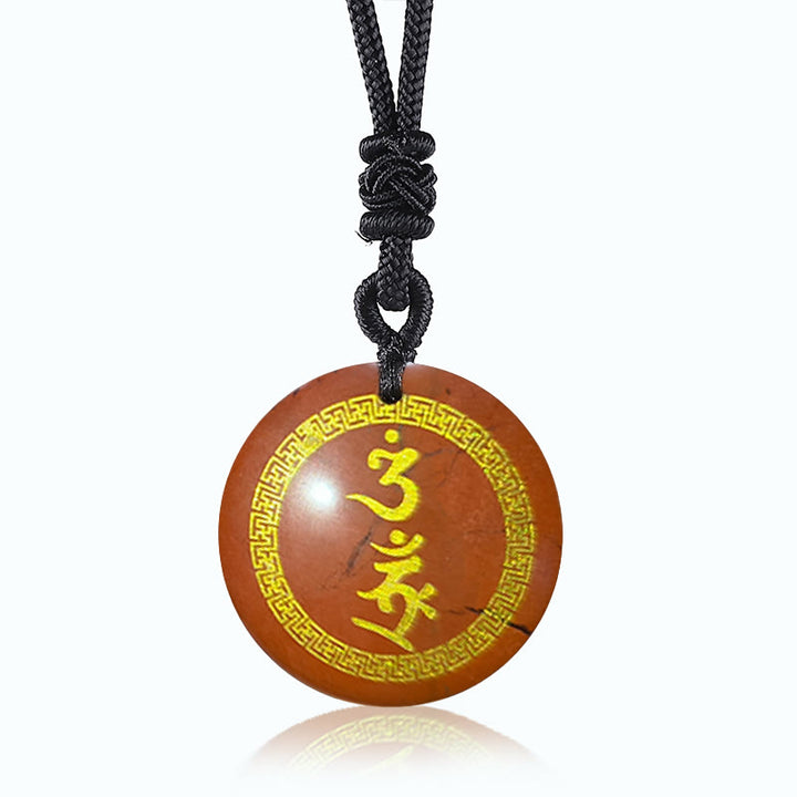 Buddha Stones otaczające wzór swastyki Wadżra Ochrona Mantra Naturalny Różnorodny Kryształ Czarny Obsydian Spełnienie Naszyjnik Wisiorek