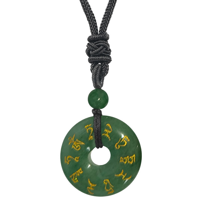 Buddha Stones Zielona Tara Mantra Naturalny Różnorodny Kryształ Czarny Obsydian Spełnienie Naszyjnik Wisiorek