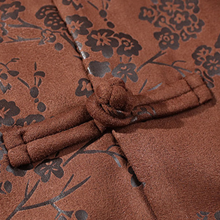 Buddha Stones Chiński Nowy Rok Ubrania Kwiaty Bambus Jednolity Kolor Mankiet Żabka Guzik Tang Garnitur Bawełna Męska Kurtka Koszula Z Kieszeniami - image 20