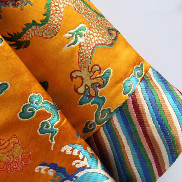 Buddha Stones Chiński Nowy Rok Smok Haft Pomyślne Chmury Żaba-guzik Tang Garnitur Męska Kurtka Koszula - image 8