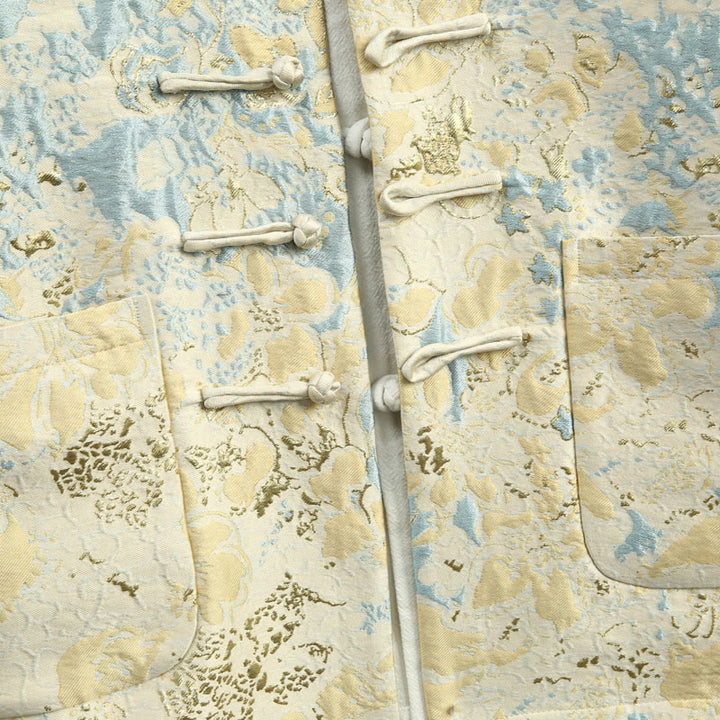 Buddha Stones Chiński Nowy Rok Żakard Haft Żabka-guzik Garnitur Tang Męska Kurtka Koszula Z Kieszeniami - image 3