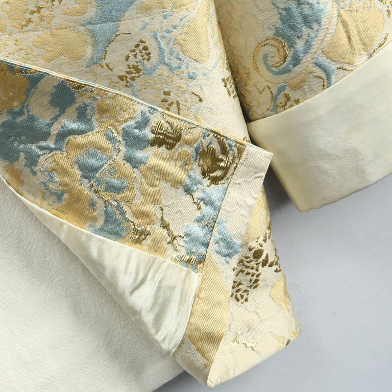 Buddha Stones Chiński Nowy Rok Żakard Haft Żabka-guzik Garnitur Tang Męska Kurtka Koszula Z Kieszeniami - image 7