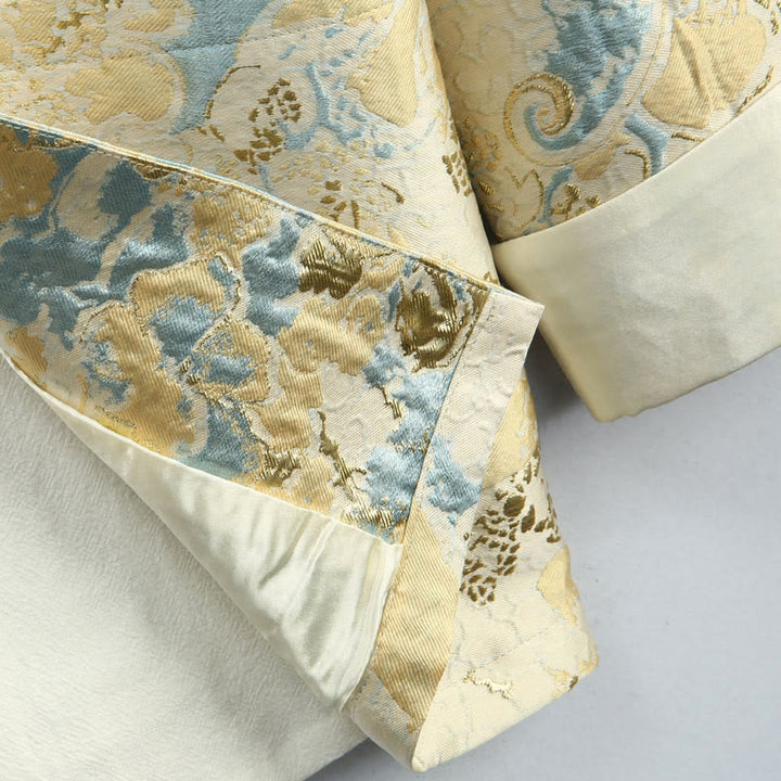 Buddha Stones Chiński Nowy Rok Żakard Haft Żabka-guzik Garnitur Tang Męska Kurtka Koszula Z Kieszeniami - image 7