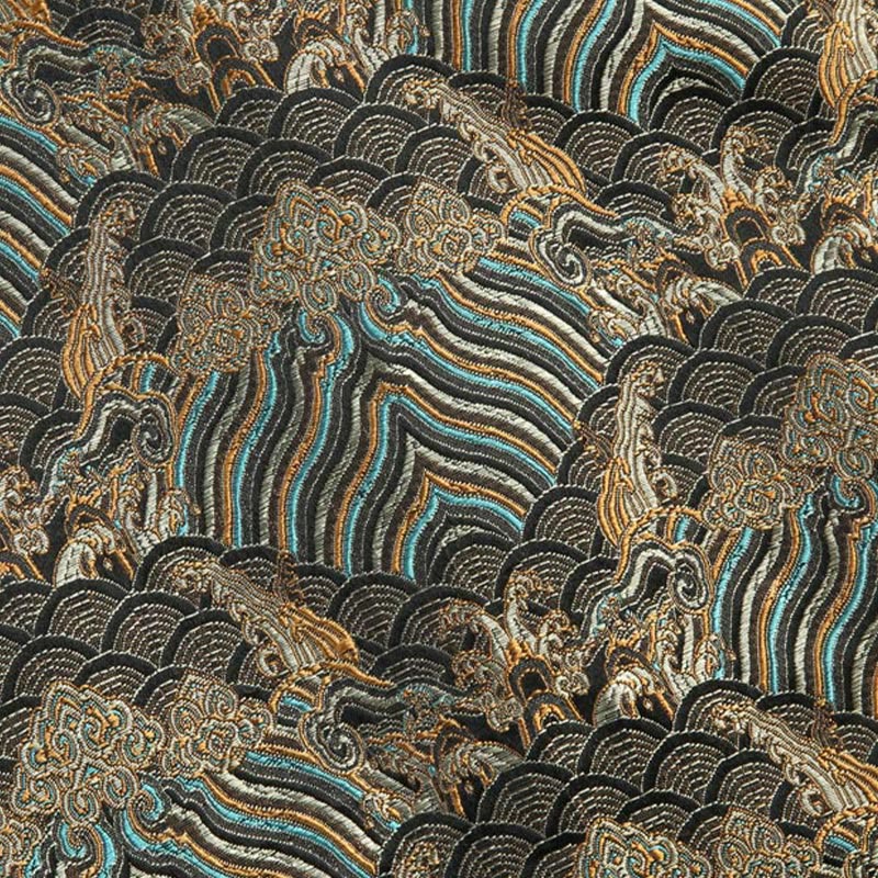 Buddha Stones Chiński Nowy Rok Żakardowy Damaszek Wzór Morski Żabka-guzik Garnitur Tang Męska Kurtka Koszula Z Kieszeniami - image 15