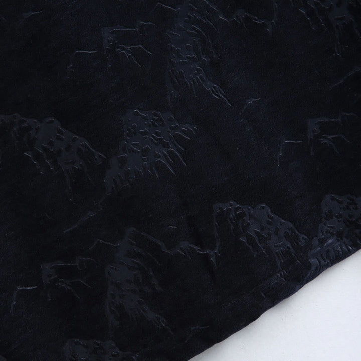 Buddha Stones Chiński Nowy Rok Krajobraz Druk Ręcznie Żaba-guzik Tang Suit Męska Kurtka Koszula Z Kieszeniami - image 10