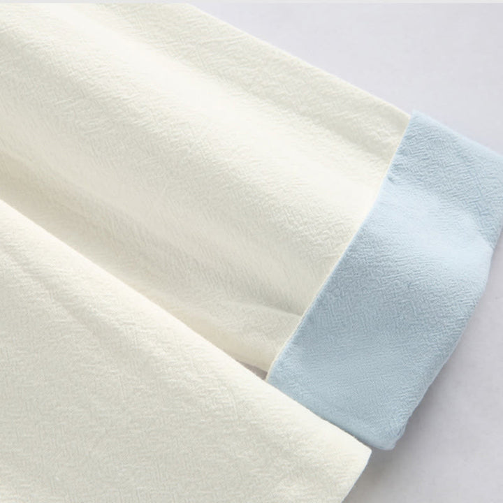 Buddha Stones Chiński Nowy Rok Żuraw Haft Tang Garnitur Hanfu Długi Rękaw Spodnie Odzież Bawełna Len Męski Zestaw Z Kieszeniami - image 12