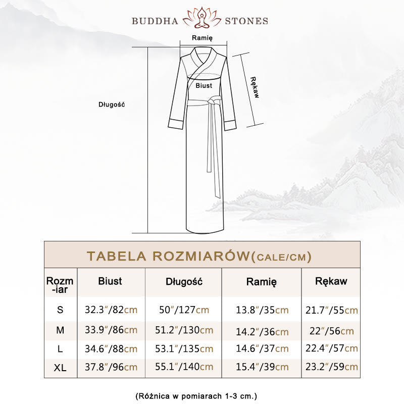 Buddha Stones Tybetańska Sukienka Odzież Lhasa Długa Sukienka Kopertowa Maxi Sukienka Damska Odzież - image 5