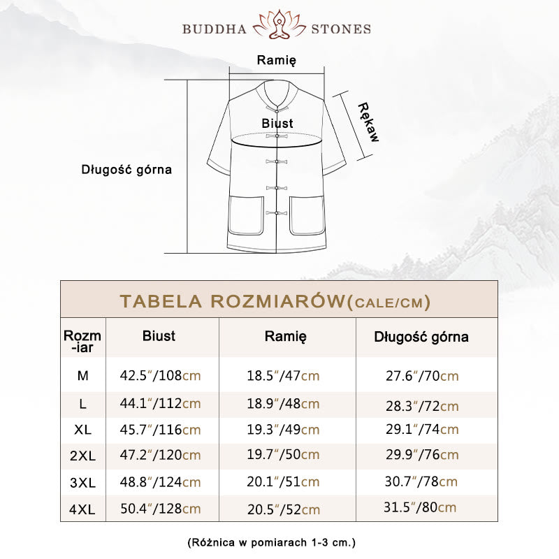 Buddha Stones Smok Fu Charakter Tang Garnitur Tradycyjny Krótki Rękaw Koszula Szerokie Spodnie Odzież Męski Zestaw - image 5