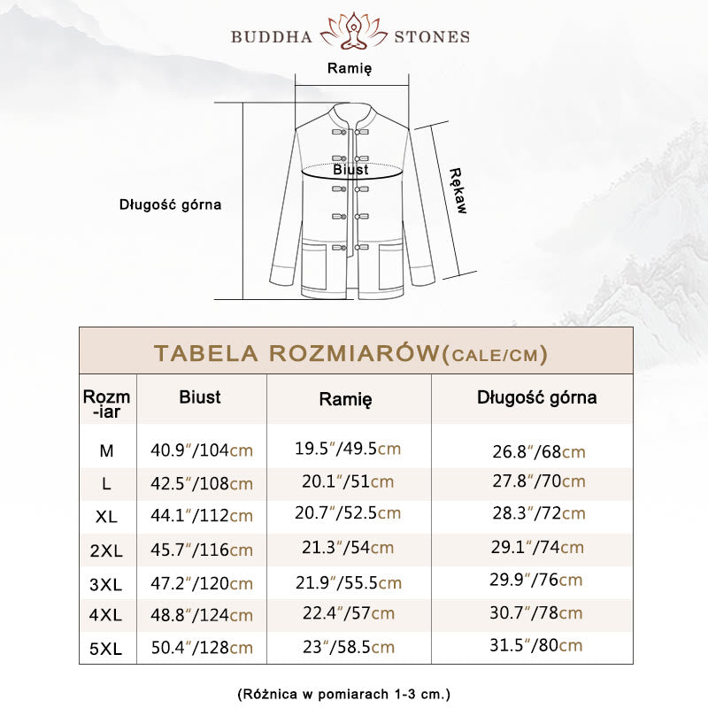 Buddha Stones Smok Pomyślny Chmura Haft Odzież Chiński Tang Garnitur Kurtka Męska Odzież