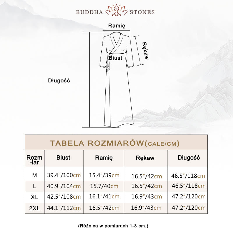 Sukienka midi z Buddha Stones w stylu Hanfu, spodnie z szerokimi nogawkami, medytacja, praktyka jogi i tańca - image 5
