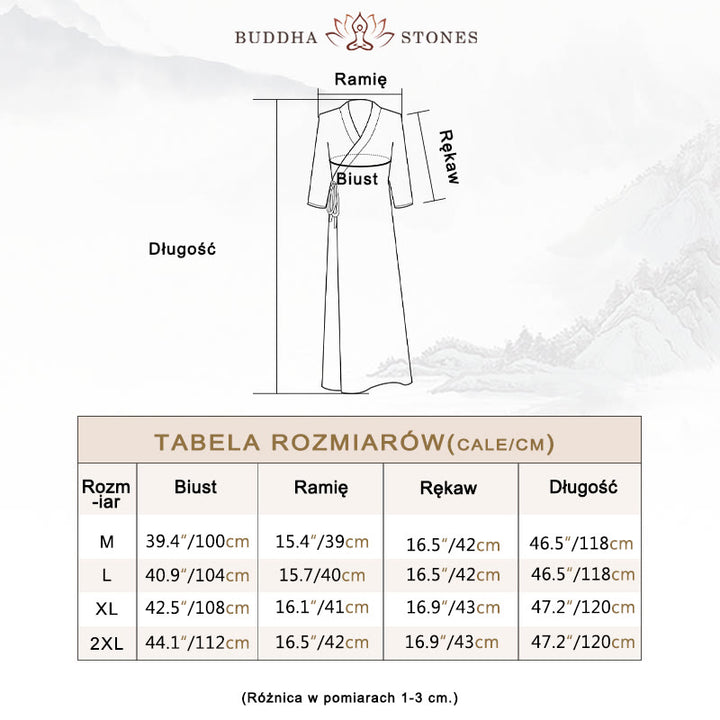 Buddha Stones Hanfu Styl Midi Sukienka Szerokie Spodnie Medytacja Zen Praktyka Joga Taniec Odzież - image 5