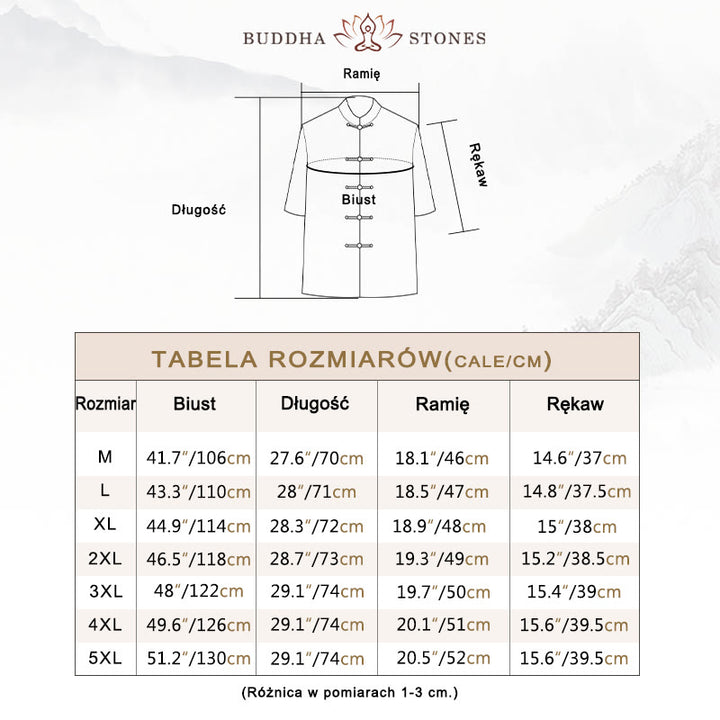 Buddha Stones Krajobraz Chiński Smok Wzór Chiński Trzy Czwarte Rękaw Koszula Męska T-shirt - image 5