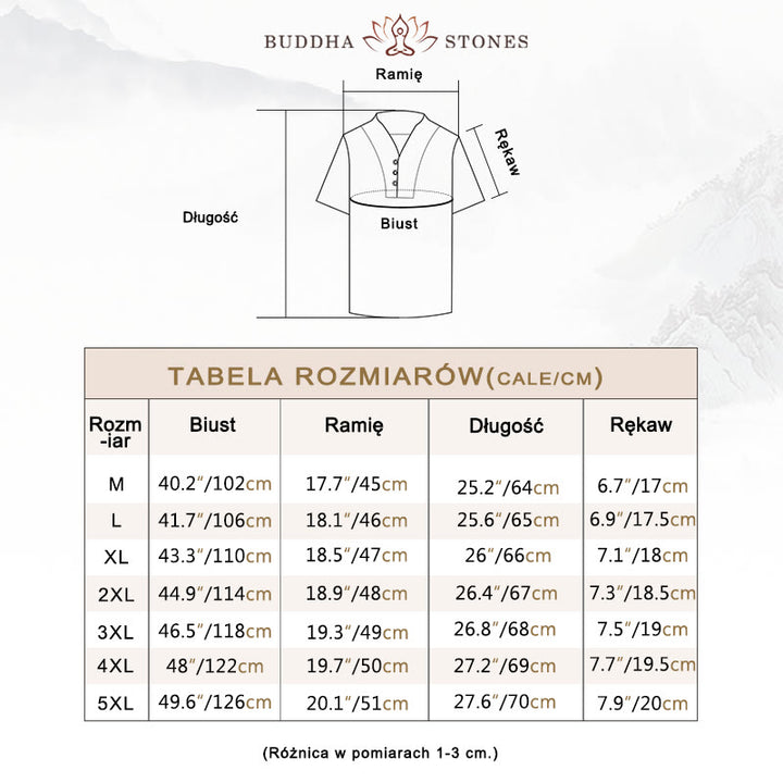 Buddha Stones 2 szt. Jednolity kolor bawełny guziki krótki rękaw T-shirt spodnie męski zestaw