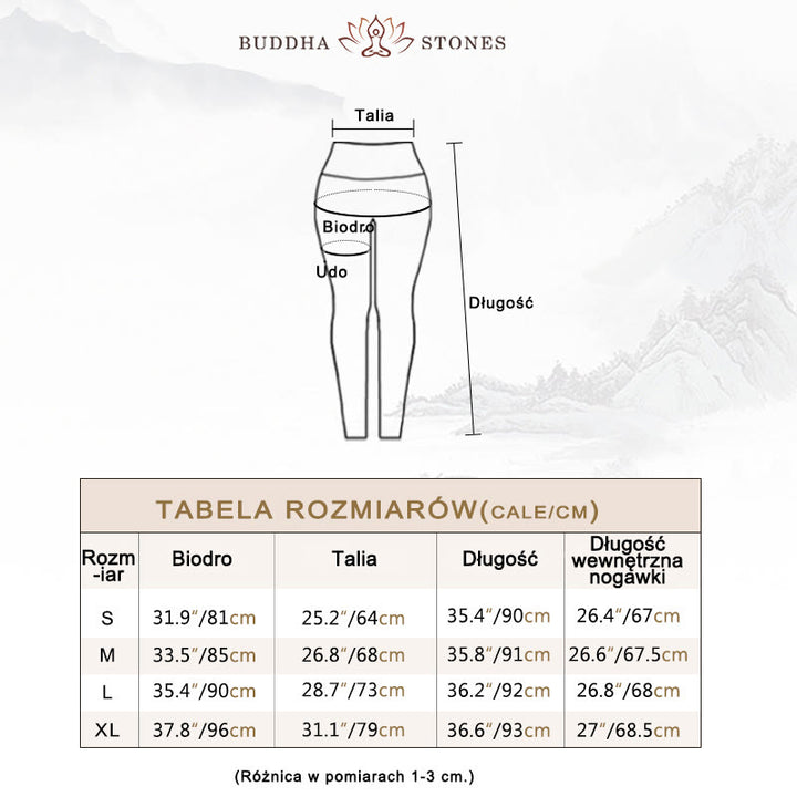 Buddha Stones Kwiaty Pióra Słońce Księżyc Nadruk Sport Fitness Joga Wysoki Stan Legginsy Damskie Spodnie