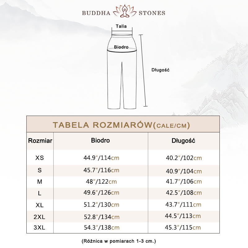 Buddha Stones Letnia elastyczna talia Tai Chi Qigong Praktyka Bawełna Lniane Spodnie Unisex - image 5