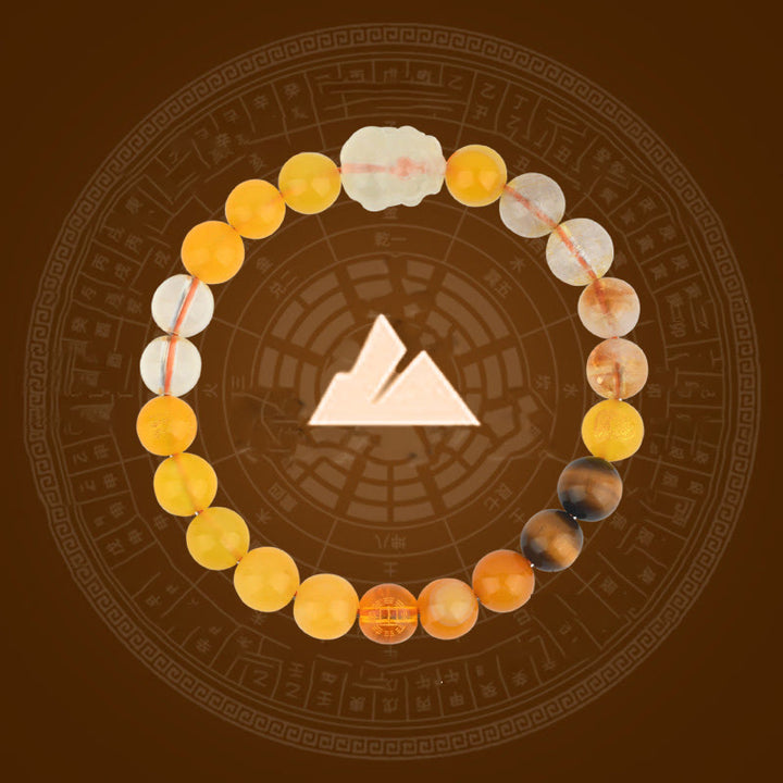 Buddha Stones Pięć Elementów Różnorodny Kryształ Agat Bransoletka PiXiu Wealth - image 26