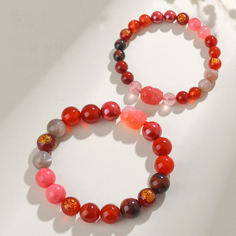 Buddha Stones Pięć Elementów Różnorodny Kryształ Agat Bransoletka PiXiu Wealth - image 23