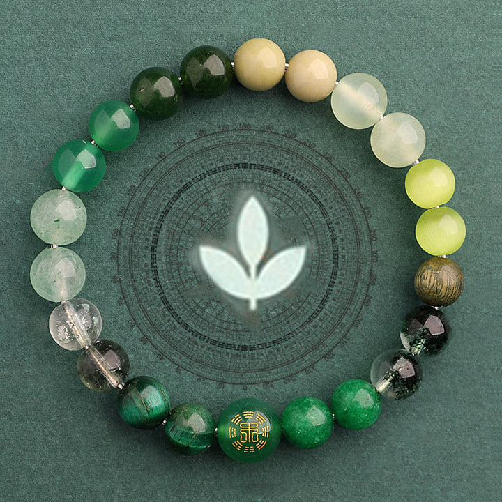 Buddha Stones Pięć Elementów Różnorodna Agatowa Bransoletka Równowagi Szczęścia