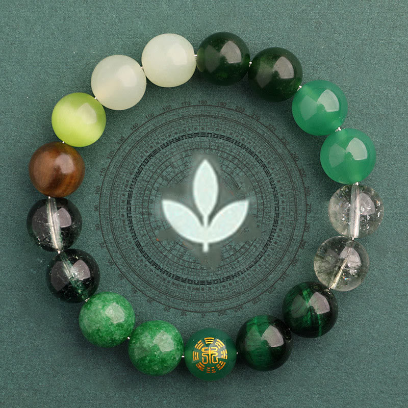 Buddha Stones Pięć Elementów Różnorodna Agatowa Bransoletka Równowagi Szczęścia