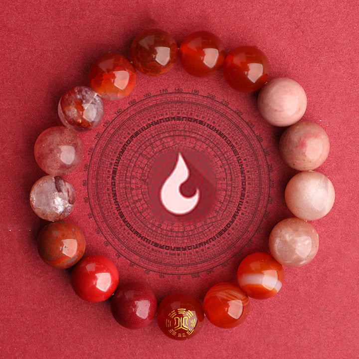Buddha Stones Pięć Elementów Różnorodna Agatowa Bransoletka Równowagi Szczęścia - image 35
