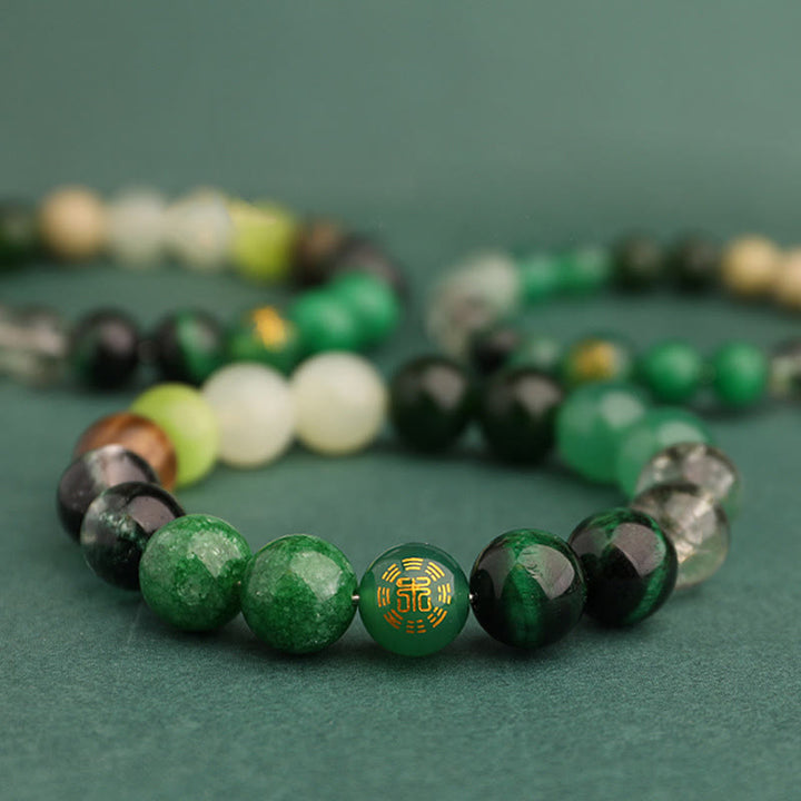 Buddha Stones Pięć Elementów Różnorodna Agatowa Bransoletka Równowagi Szczęścia