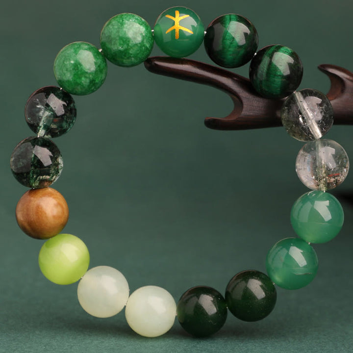 Buddha Stones Pięć Elementów Różnorodna Agatowa Bransoletka Równowagi Szczęścia