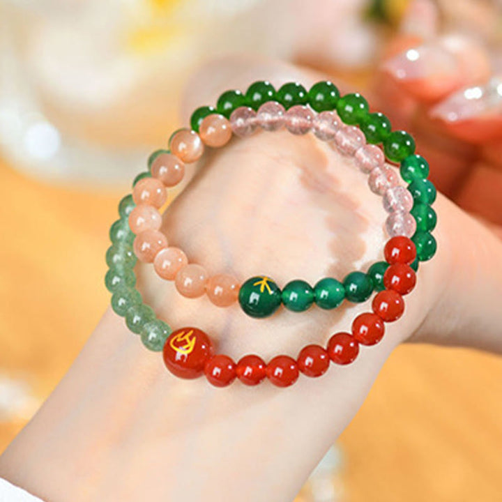 Buddha Stones Pięć Elementów Różnorodny Agat Kryształ Perła Czarny Onyks Biały Agat Biały Kryształ Bransoletka Szczęścia - image 14